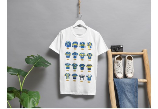 Leeds Rhinos Retro Art Rugby League Shirts T-Shirt